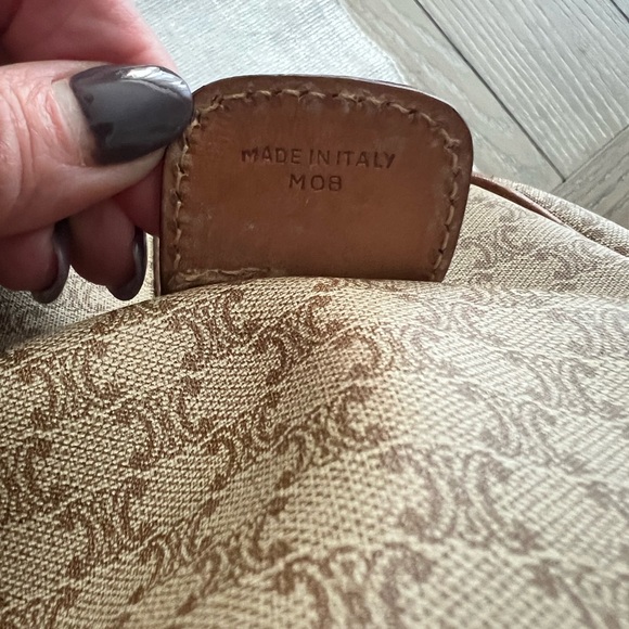 Celine Macadam Chestnut Brown and Tan coated canvas Boston Bag GUC - Picture 7 of 14